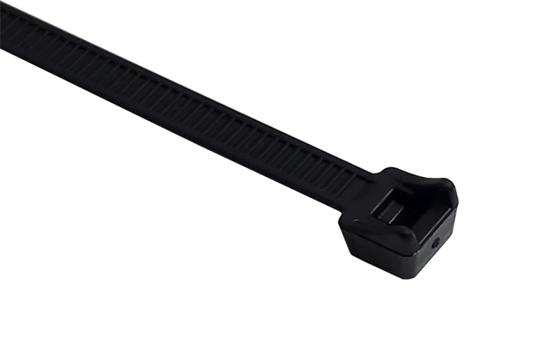 Black Fuel Hose Cable Tie Contoured Head