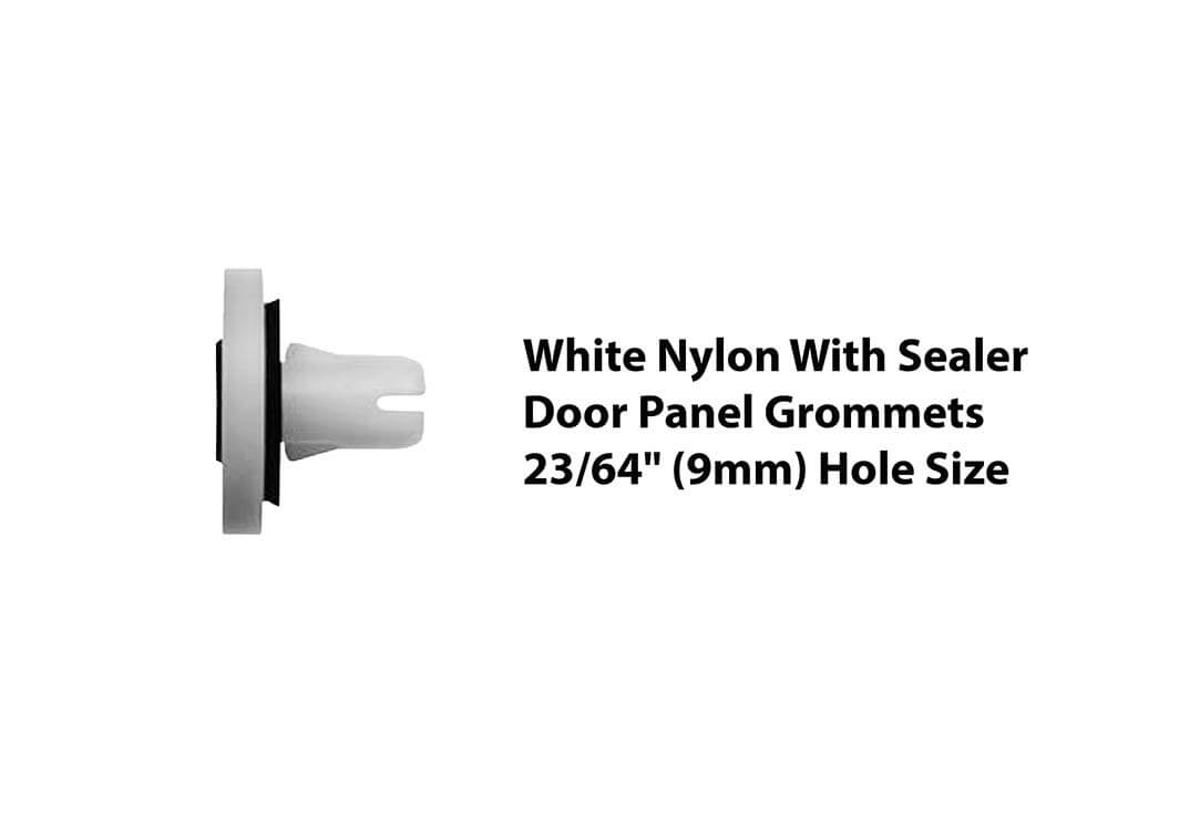 10476pk White Door Panel Nuts 9mm - 25pcs