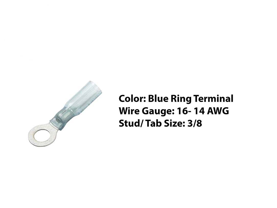 Perma-seal Heat Shrink Ring Terminal Molex - Blue