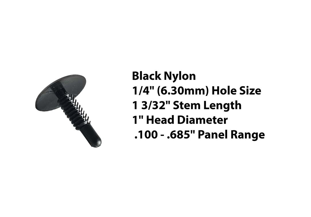 5627pk Panel Range Black Nylon Trim Panel 1/4" (6.30mm)
