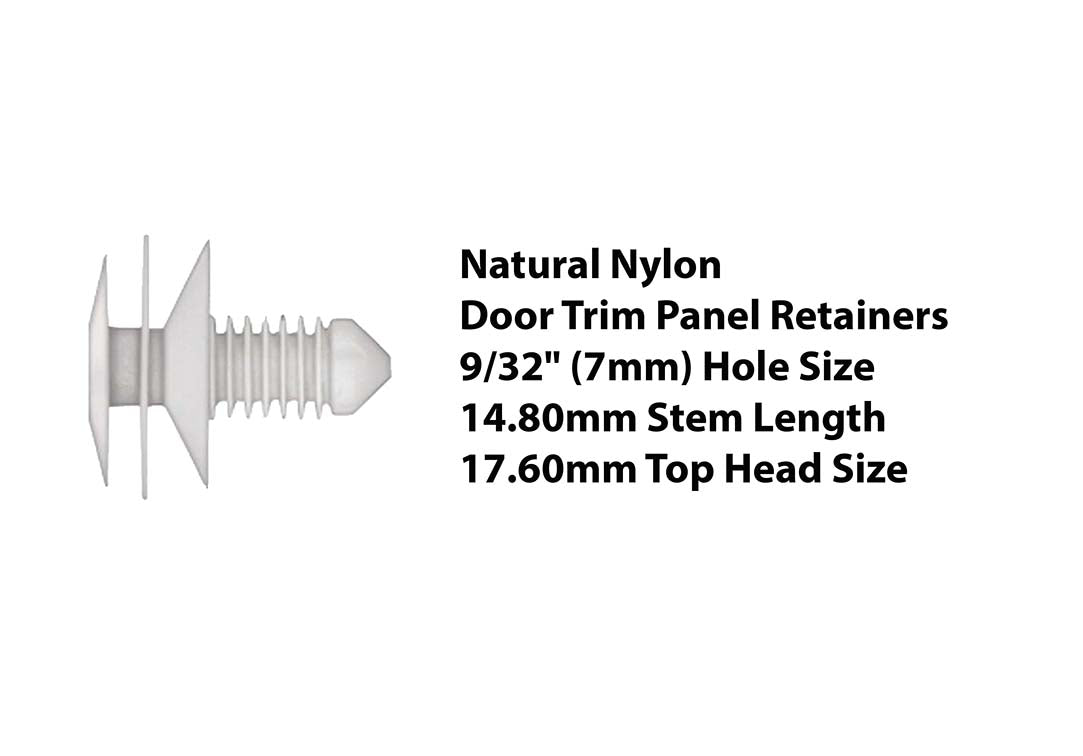 592pk Natural Nylon Door Trim Panel Retainer