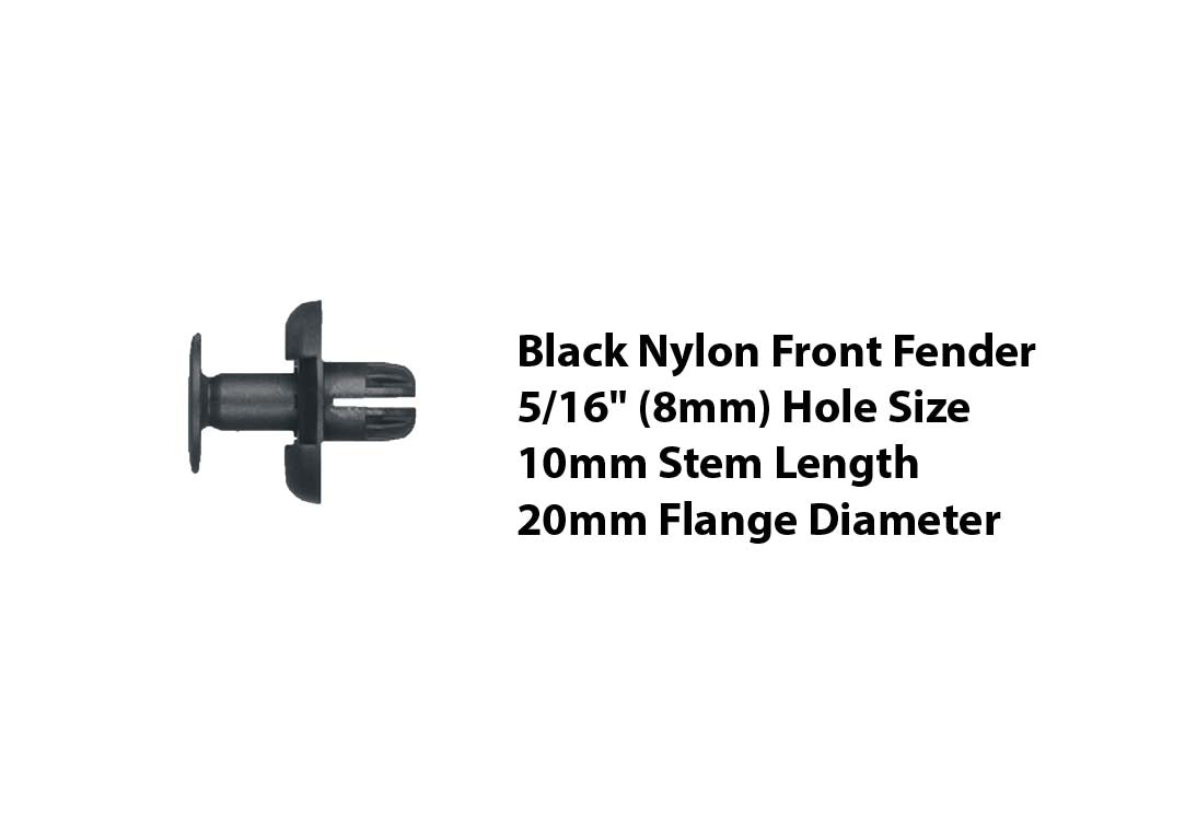 9292pk Black Nylon Front Fender